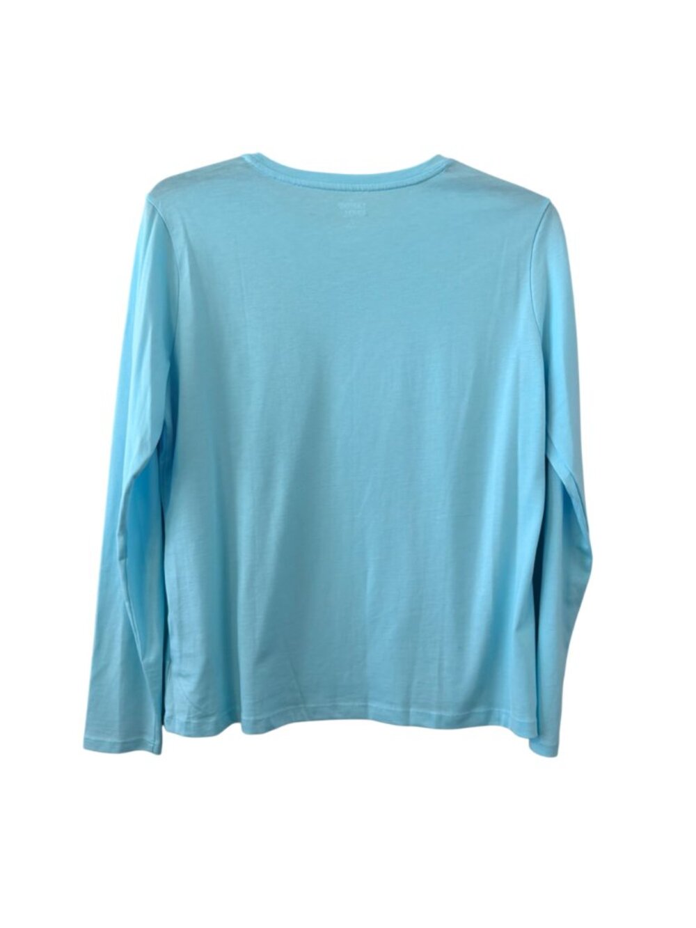 Lands End Light Blue Supima Cotton Long Sleeve Shirt Sz M shirt. NWT - Picture 10 of 12